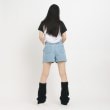 ピンク ラテ(PINK-latte)の【130cmあり】リングジップデニムショートパンツ7