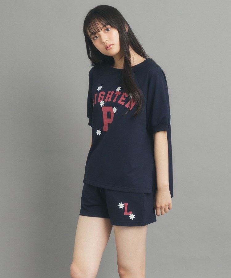 ピンク ラテ(PINK-latte)の【130cmあり/セットアイテム】裏毛カレッジプリント6
