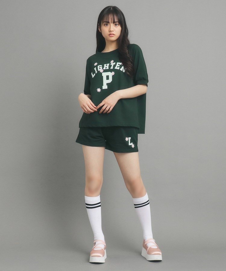 ピンク ラテ(PINK-latte)の【130cmあり/セットアイテム】裏毛カレッジプリント12