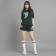 ピンク ラテ(PINK-latte)の【130cmあり/セットアイテム】裏毛カレッジプリント グリーン(023)