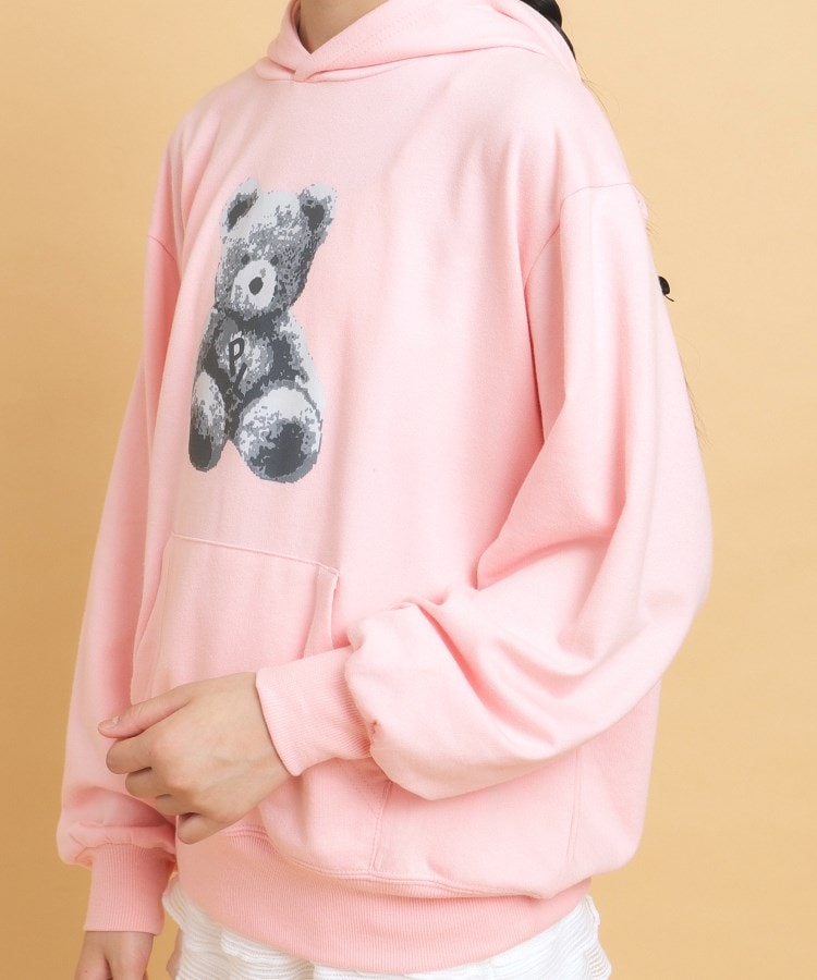 ピンク ラテ(PINK-latte)の【130cmあり／人気シリーズ】クマプリント フードパーカ7