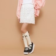 130cmあり／インナー付き】ティアードフリルミニスカート（ミニ