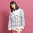 ピンク ラテ(PINK-latte)のモヘヤタッチニットカーディガン オフホワイト(203)