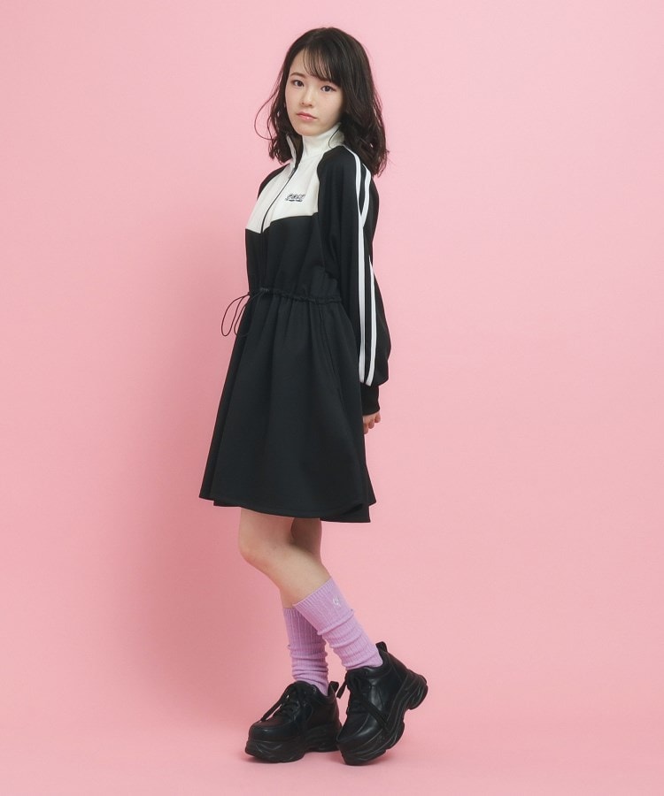 韓国っぽ】ニュートロ ジャージドレス(ミニワンピース) | PINK 韓国っぽ】ニュートロ ジャージドレス(ミニワンピース) | PINK