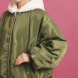 ピンク ラテ(PINK-latte)の【フーディ付き】モコモコ リバーシブルエコファー6