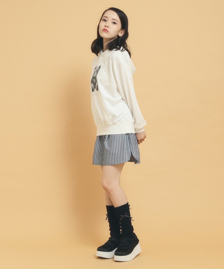 ピンク ラテ(PINK-latte)の【インナー付き】ストライプシャツスカート9