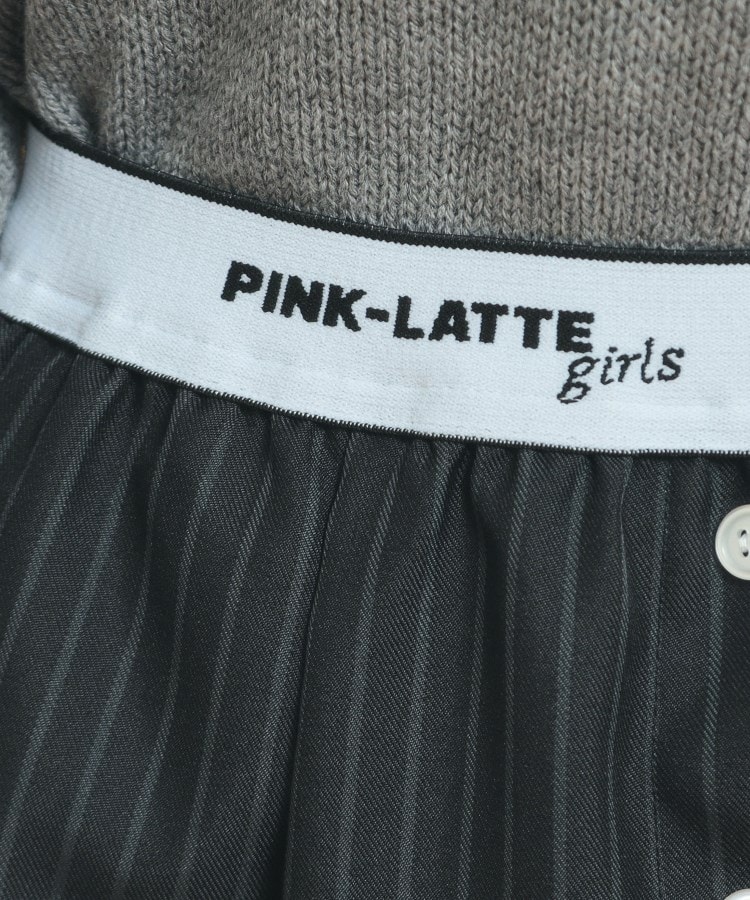 ピンク ラテ(PINK-latte)の【インナー付き】ストライプシャツスカート19