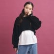 ピンク ラテ(PINK-latte)の【セットアイテム】ベーシック レイヤー見せショート丈ニット ブラック(019)