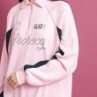 ピンク ラテ(PINK-latte)のビックシルエット ハーフジップ5