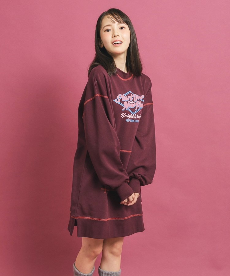 LEONARD PARIS 黒地にピンクの花柄チュニックワンピース 待て LEONARD PARIS 黒地にピンクの花柄チュニックワンピース 待て