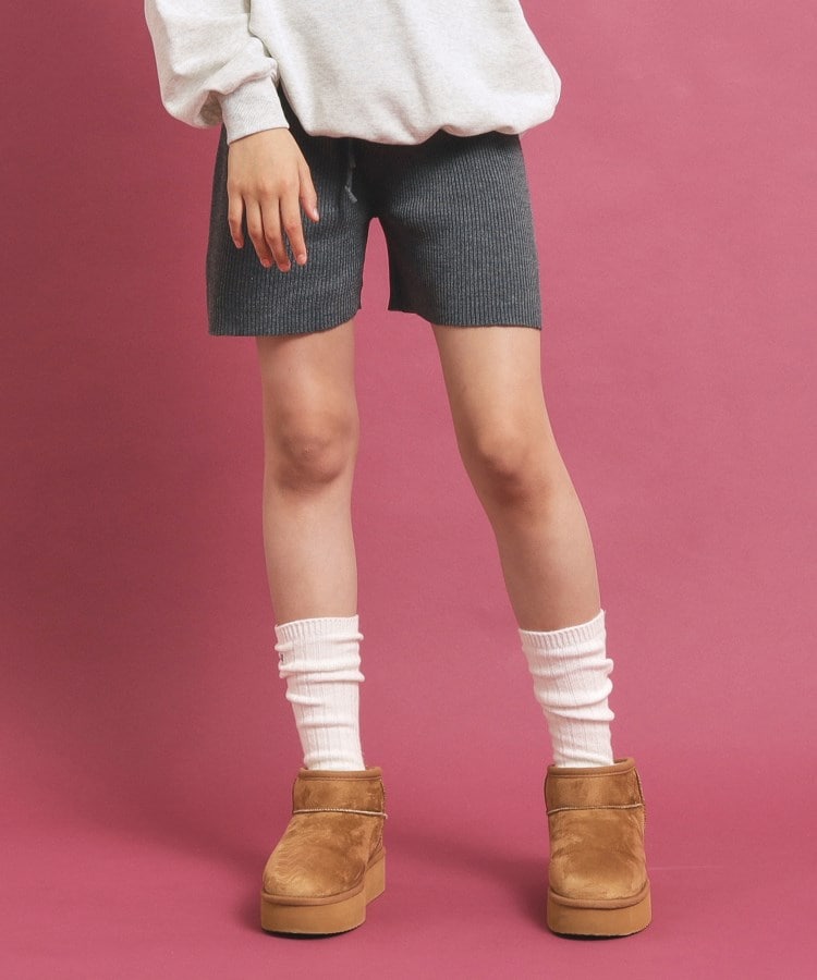 ピンク ラテ(PINK-latte)の【セットアップあり】リブニットショートパンツ6