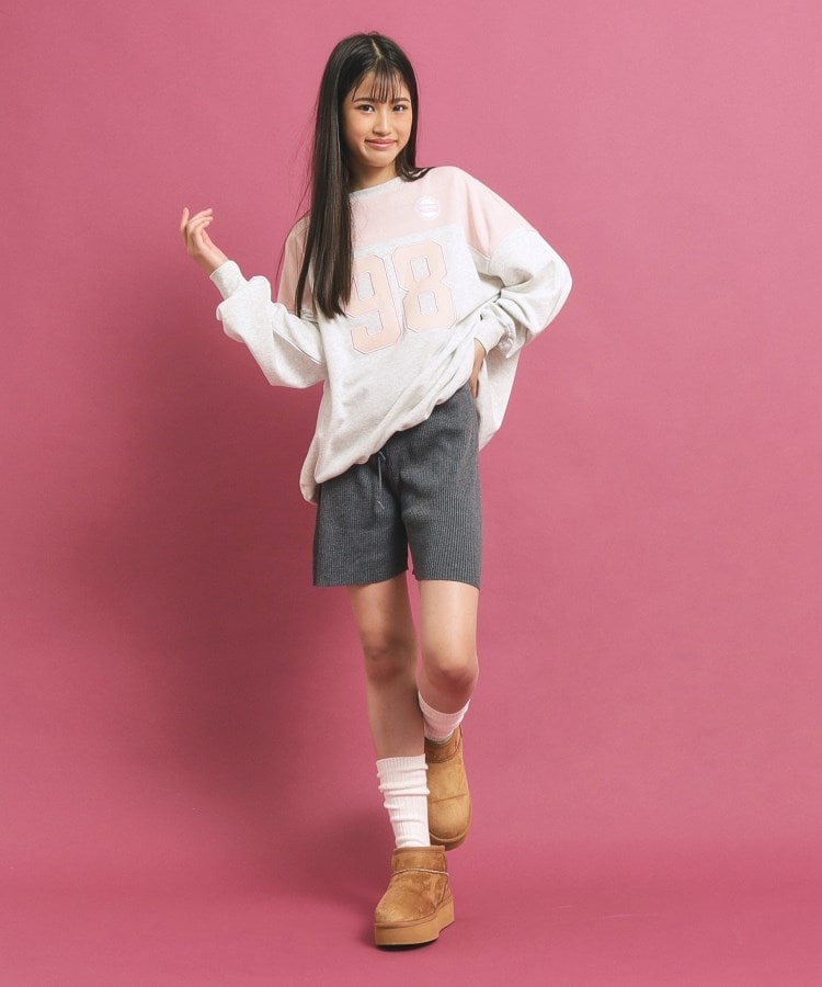 セットアップあり】リブニットショートパンツ(ハーフパンツ セットアップあり】リブニットショートパンツ(ハーフパンツ