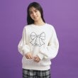 ピンク ラテ(PINK-latte)のリボン立体刺繍裏起毛プルオーバー7