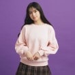 ピンク ラテ(PINK-latte)のリボン立体刺繍裏起毛プルオーバー ピンク(071)