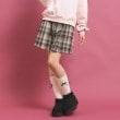 ピンク ラテ(PINK-latte)のシャギーショートパンツ ブラウン(243)