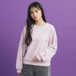 ピンク ラテ(PINK-latte)の総 刺繍ラメ裏毛トップス ピンク(071)