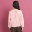ピンク ラテ(PINK-latte)の【一目惚れニット】バックリボン ニットパール調トップス3