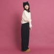 ピンク ラテ(PINK-latte)の【一目惚れニット】バックリボン ニットパール調トップス9