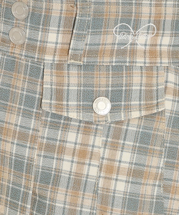 ピンク ラテ(PINK-latte)の前ポケットデザインタックプリーツスカート6
