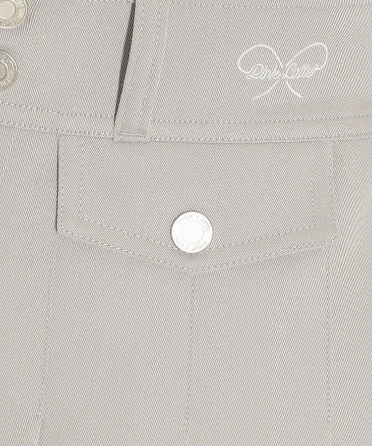 ピンク ラテ(PINK-latte)の前ポケットデザインタックプリーツスカート10