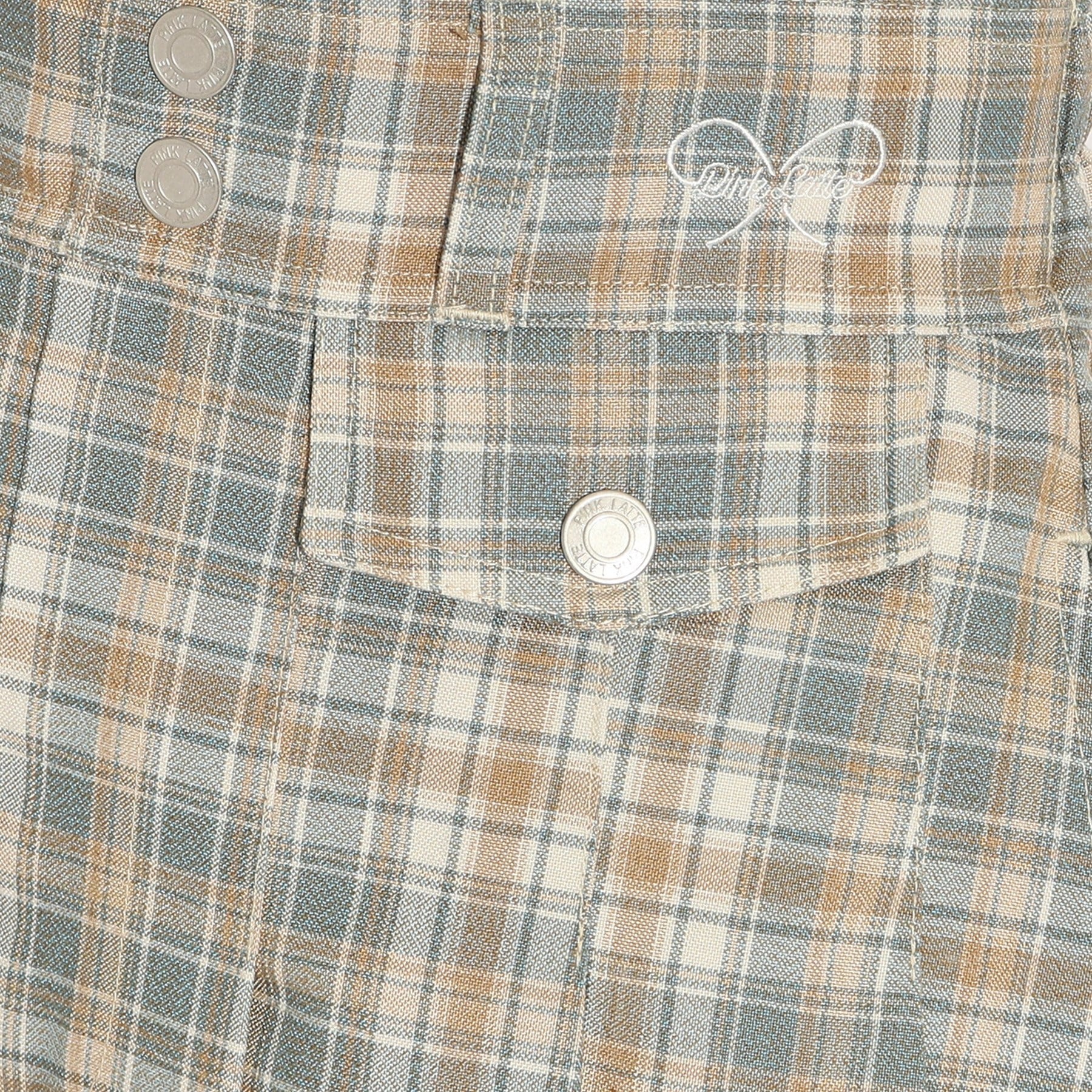 ピンク ラテ(PINK-latte)の前ポケットデザインタックプリーツスカート6