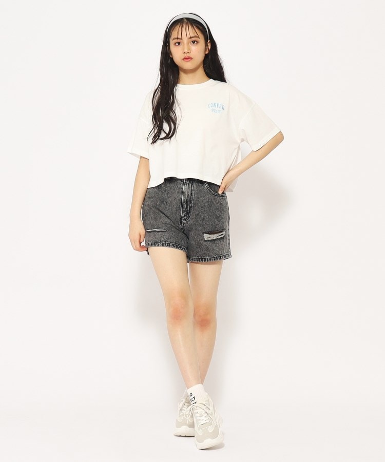 アジャスターあり】ダメージデザインショートパンツ(ショート アジャスターあり】ダメージデザインショートパンツ(ショート