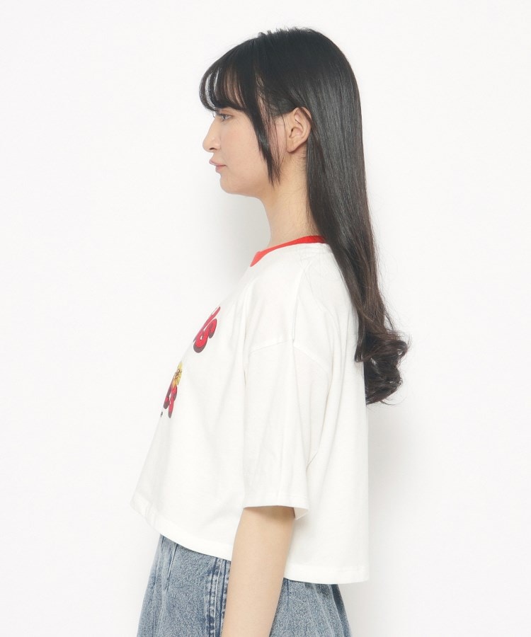 ひまわりプリント リンガーTシャツ(Tシャツ) | PINK-latte ひまわりプリント リンガーTシャツ(Tシャツ) | PINK-latte