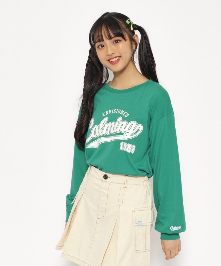 130cmあり】カレッジロゴロングTシャツ(Tシャツ) | PINK 130cmあり】カレッジロゴロングTシャツ(Tシャツ) | PINK