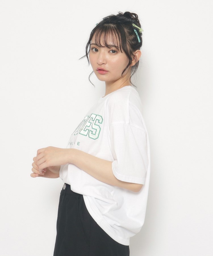 サテンアップリケアソートTシャツ(Tシャツ) | PINK-latte サテンアップリケアソートTシャツ(Tシャツ) | PINK-latte