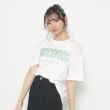 ピンク ラテ(PINK-latte)のサテンアップリケアソートTシャツ オフホワイト(003)