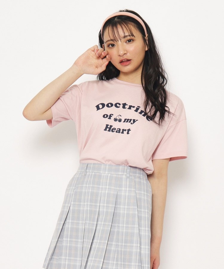 ピンク ラテ(PINK-latte)の【130cmあり】チェリーロゴTシャツ6