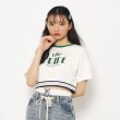 ピンク ラテ(PINK-latte)の【ニコラ4月号掲載　池端杏慈×トレンド部コラボ】短丈リンガーTシャツ2