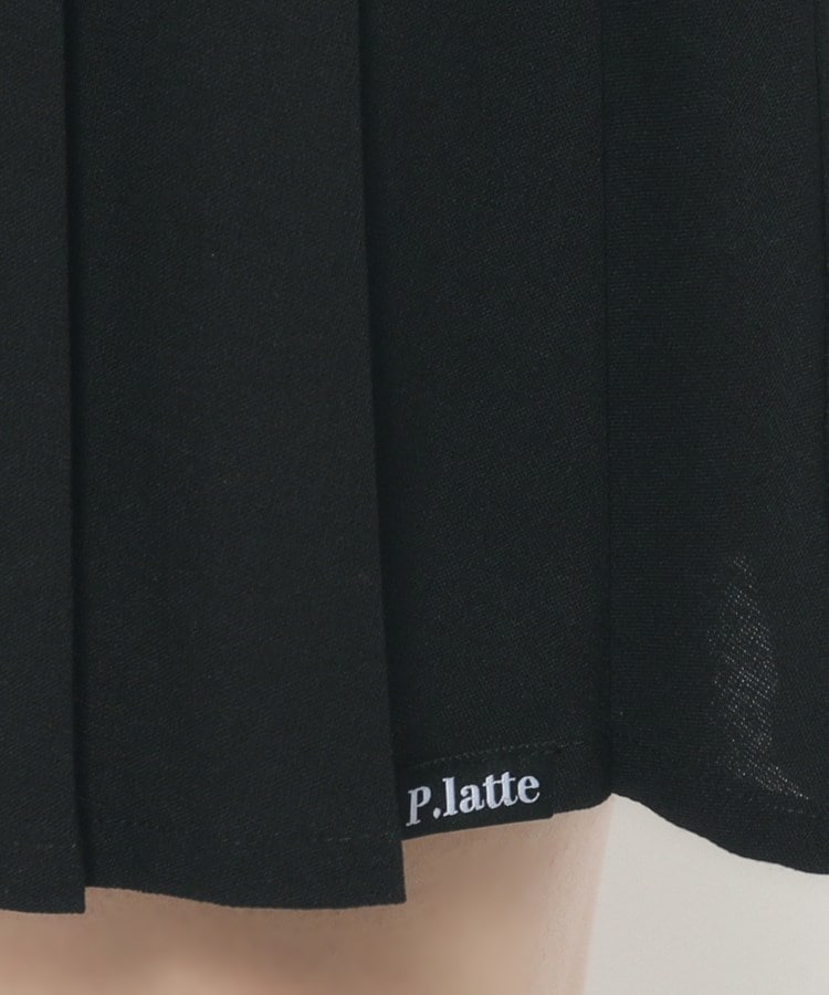 ピンク ラテ(PINK-latte)のダブルベルトプリーツスカート8