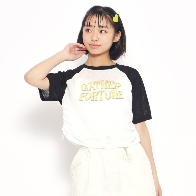 ピンク ラテ(PINK-latte)の【2点SET】＋3歳見え　シアーラグランTシャツ トップス＋インナーセット