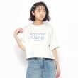 ピンク ラテ(PINK-latte)のタイダイ柄短丈Tシャツ サックスブルー(090)