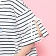 ピンク ラテ(PINK-latte)の袖リボンTシャツ【五分袖】【クロップド丈】18