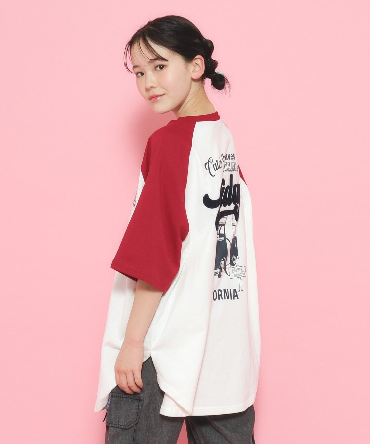 ピンク ラテ(PINK-latte)の【大人気商品!追加】配色ラグランチュニックTシャツ10