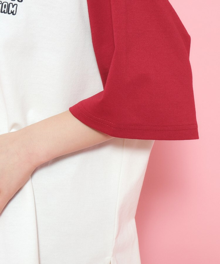 ピンク ラテ(PINK-latte)の【大人気商品!追加】配色ラグランチュニックTシャツ17