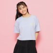 ピンク ラテ(PINK-latte)の【接触冷感】カレッジスプレーロゴTシャツ10