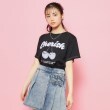 ピンク ラテ(PINK-latte)の【接触冷感】フルーツTシャツ ブラック(019)