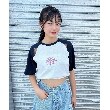 ピンク ラテ(PINK-latte)の配色ラグランTシャツ21