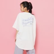 ツモリチサト コットン プリント ビッグ チュニックTシャツ