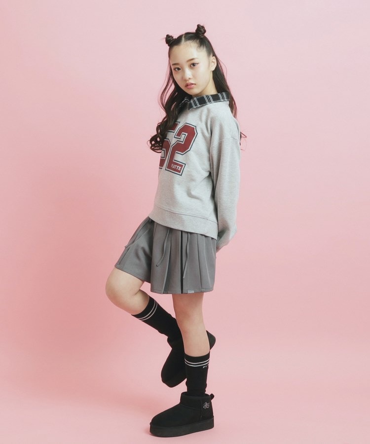ピンク ラテ(PINK-latte)の衿付きナンバリングスウェット11