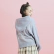 ピンク ラテ(PINK-latte)のクロップドリボン刺繍パーカ11
