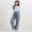 ピンク ラテ(PINK-latte)のタックワイドストレートデニム19