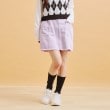 ピンク ラテ(PINK-latte)のリングジップ台形スカート パープル(081)