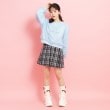 ピンク ラテ(PINK-latte)のミニ裏毛 チュールスウェット18