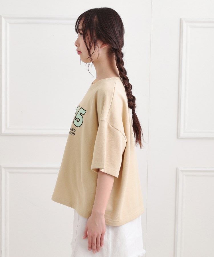 ピンク ラテ(PINK-latte)のミニ裏デザインアップリケTシャツ2