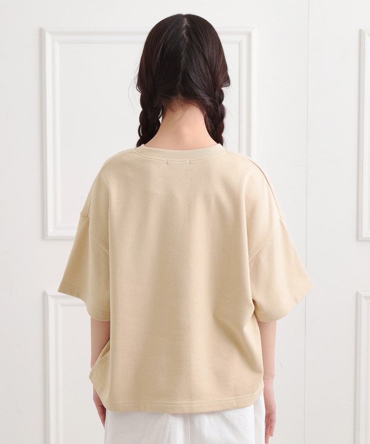 ピンク ラテ(PINK-latte)のミニ裏デザインアップリケTシャツ3