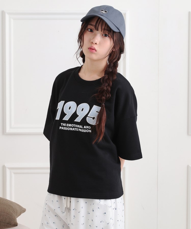 ピンク ラテ(PINK-latte)のミニ裏デザインアップリケTシャツ17